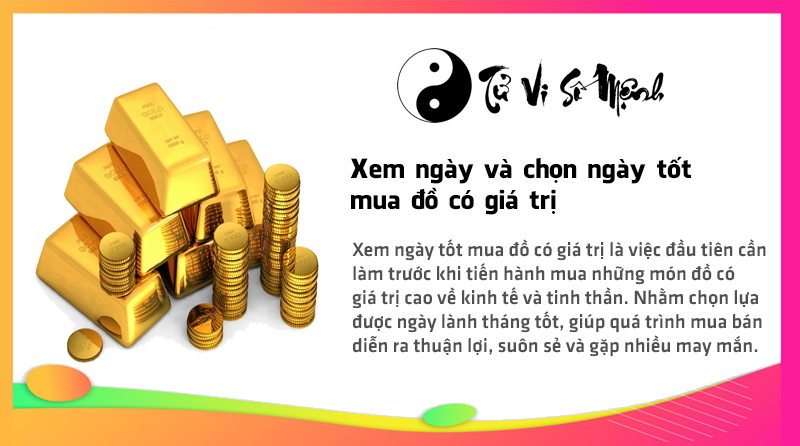 Xem ngày và chọn ngày tốt mua đồ có giá trị