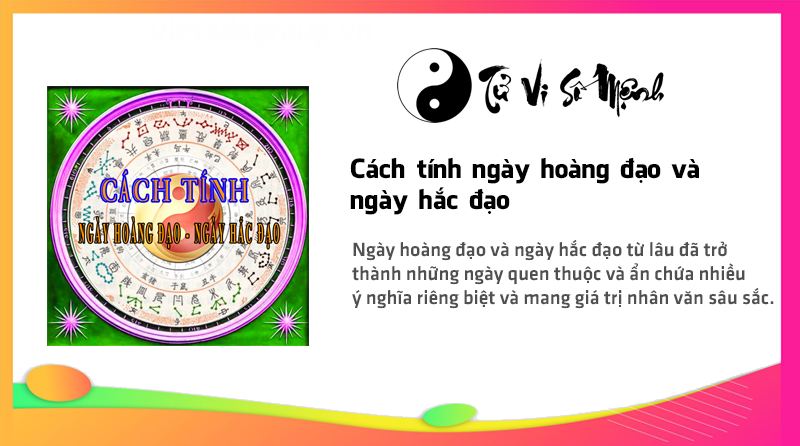 Cách tính ngày hoàng đạo và ngày hắc đạo