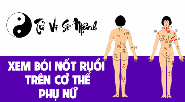 Xem bói nốt ruồi trên cơ thể phụ nữ - Tử Vi Số Mệnh