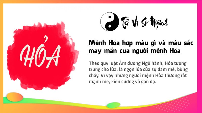 Mệnh Hỏa hợp màu gì và màu sắc may mắn của người mệnh Hỏa