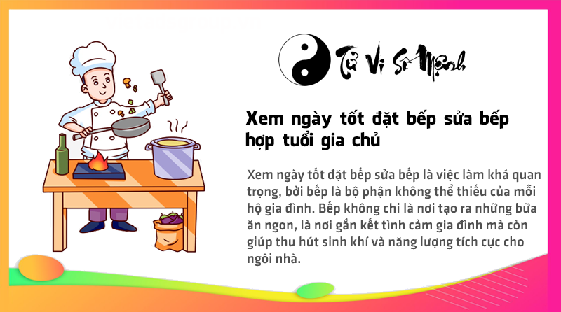 Xem ngày tốt đặt bếp sửa bếp hợp tuổi gia chủ