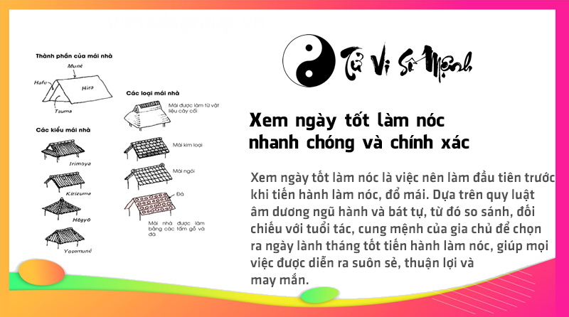 Xem ngày tốt làm nóc nhanh chóng và chính xác