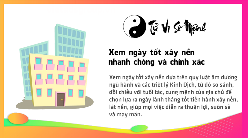 Xem ngày tốt xây nền nhanh chóng và chính xác