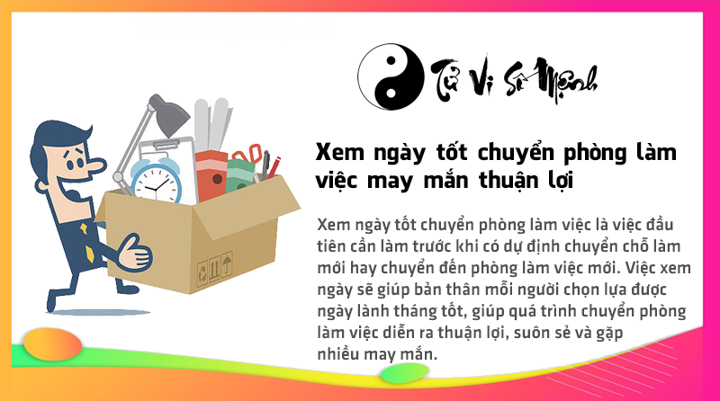 Xem ngày tốt chuyển phòng làm việc may mắn thuận lợi
