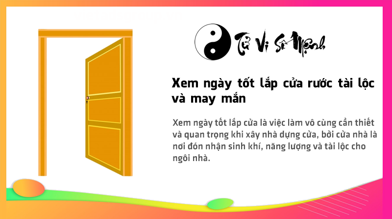 Xem ngày tốt lắp cửa rước tài lộc và may mắn