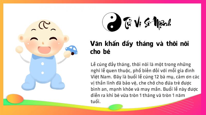 Văn khấn đầy tháng và thôi nôi cho bé