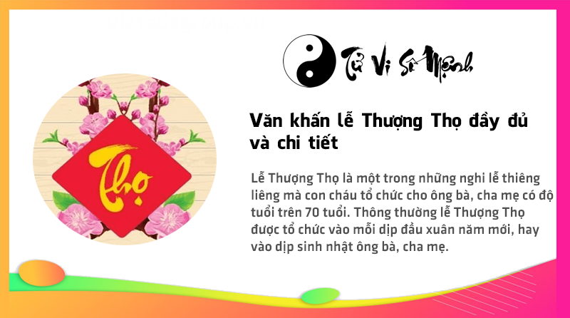 Văn khấn lễ Thượng Thọ đầy đủ và chi tiết