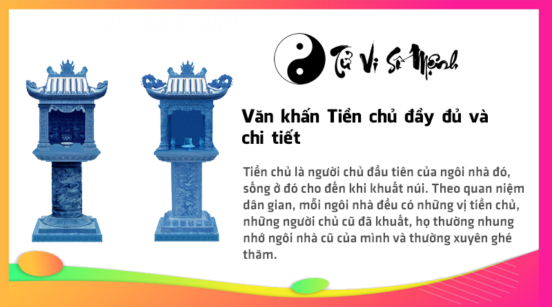 Văn khấn Tiền chủ đầy đủ và chi tiết