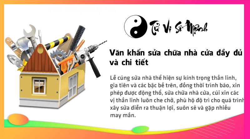 Văn khấn sửa chữa nhà cửa đầy đủ và chi tiết