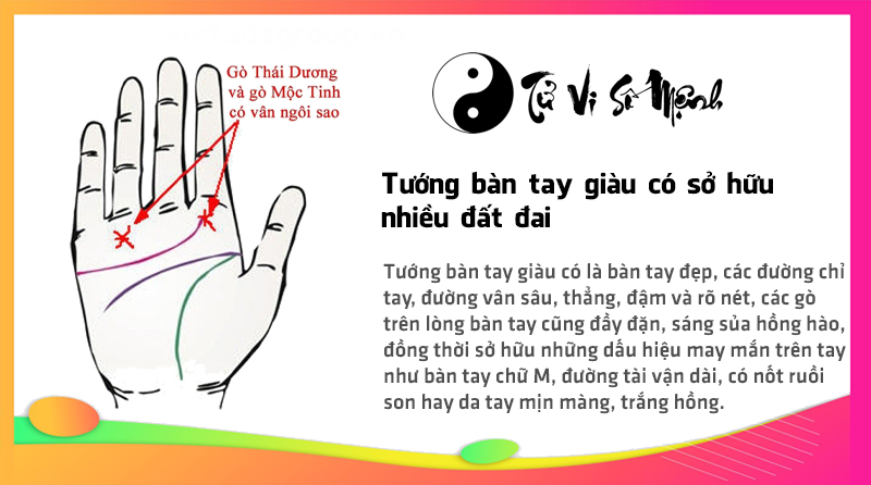Tướng bàn tay giàu có sở hữu nhiều đất đai