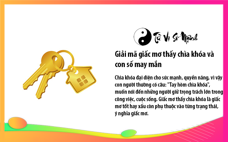 Giải mã giấc mơ thấy chìa khóa và con số may mắn