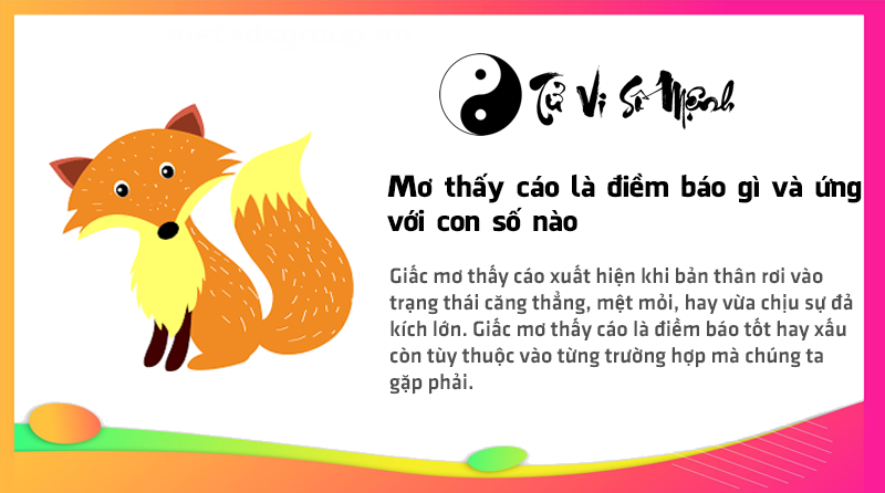 Mơ thấy cáo là điềm báo gì và ứng với con số nào