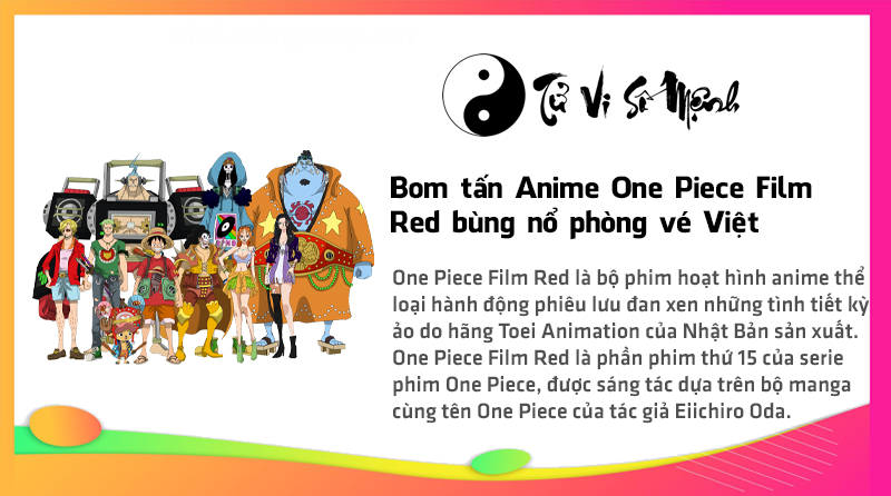 Bom tấn Anime One Piece Film Red bùng nổ phòng vé Việt