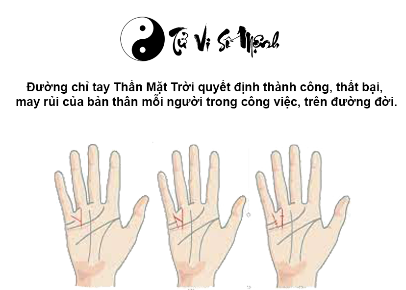 Đường chỉ tay Thần Mặt Trời trong l&ograve;ng b&agrave;n tay