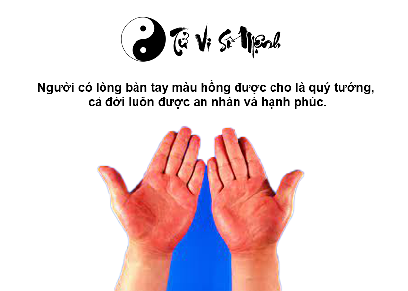 Màu sắc của lòng bàn tay dự đoán sức khỏe và vận mệnh