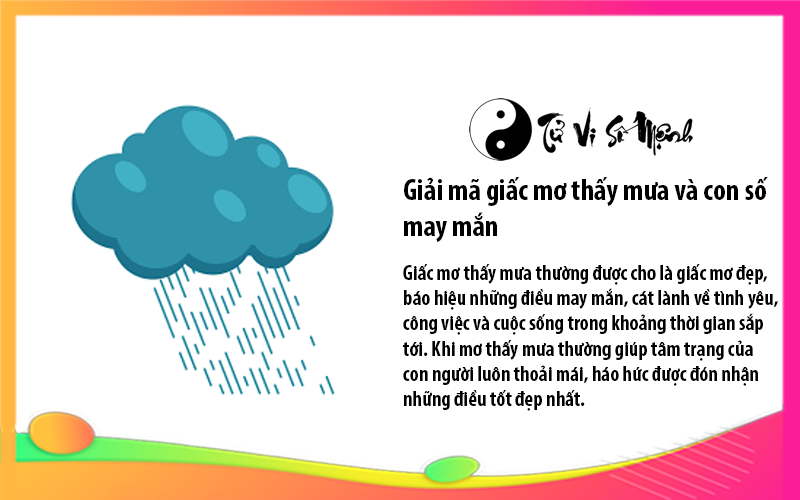 Giải m&atilde; giấc mơ thấy mưa v&agrave; con số may mắn