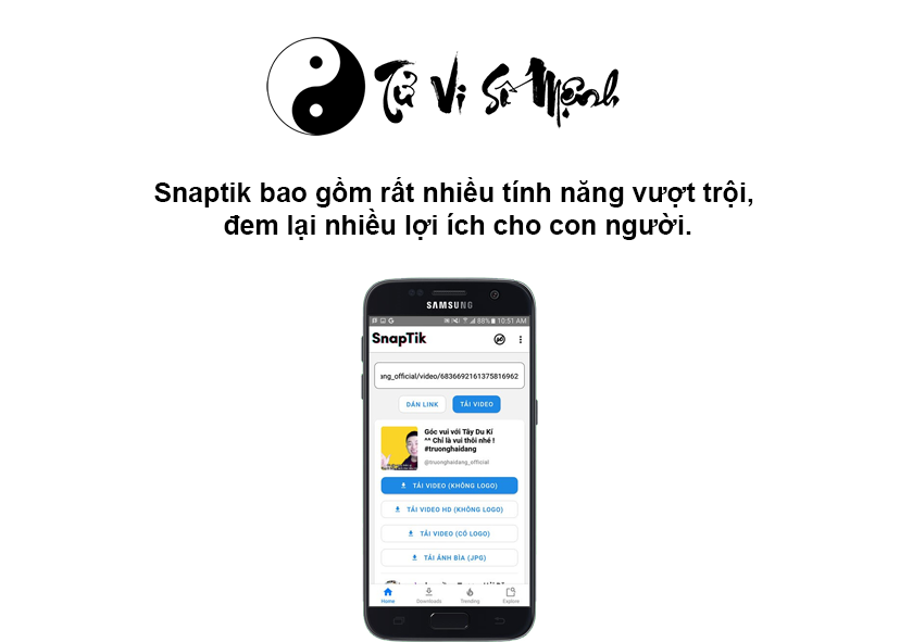 Snaptik là gì và cách tải video tiktok về điện thoại máy tính