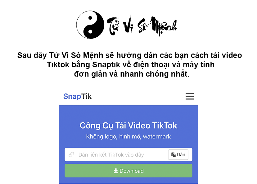 Snaptik là gì và cách tải video tiktok về điện thoại máy tính