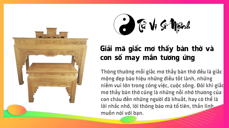 Giải mã giấc mơ thấy bàn thờ và con số may mắn tương ứng