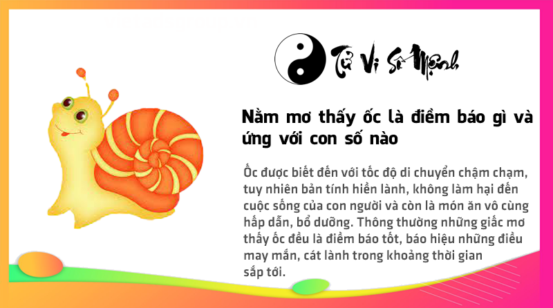 Nằm mơ thấy ốc là điềm báo gì và ứng với con số nào