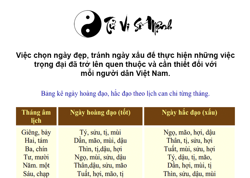 Ngày hắc đạo là gì và cách tính ngày hắc đạo