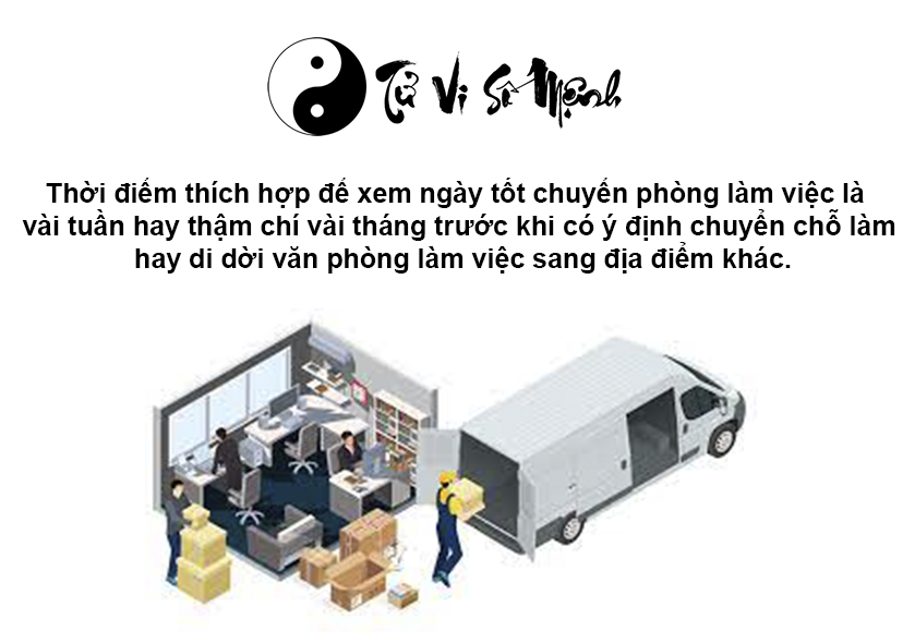Xem ngày tốt chuyển phòng làm việc may mắn thuận lợi