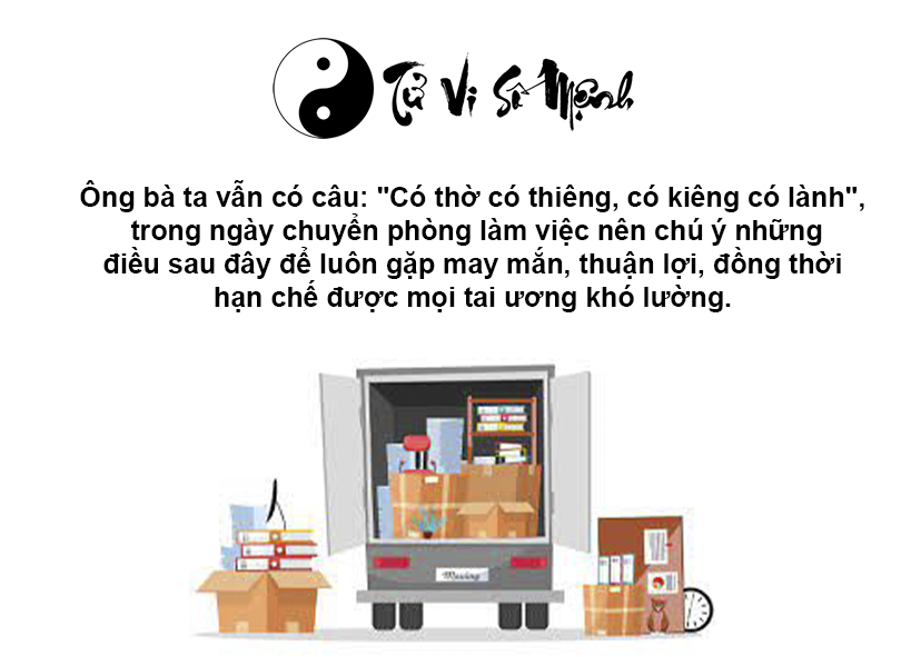 Xem ngày tốt chuyển phòng làm việc may mắn thuận lợi