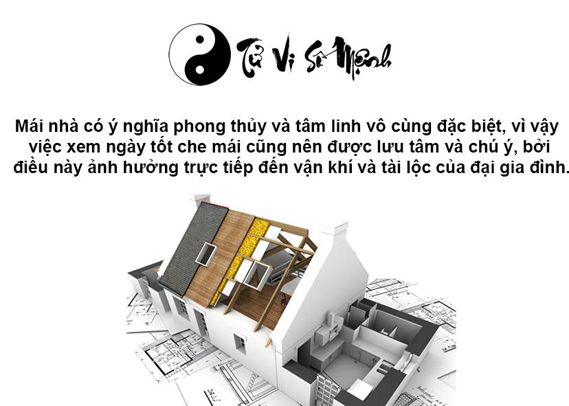 Xem ngày tốt che mái nhanh chóng và chính xác