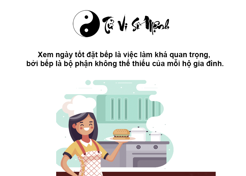 Xem ngày tốt đặt bếp sửa bếp hợp tuổi gia chủ