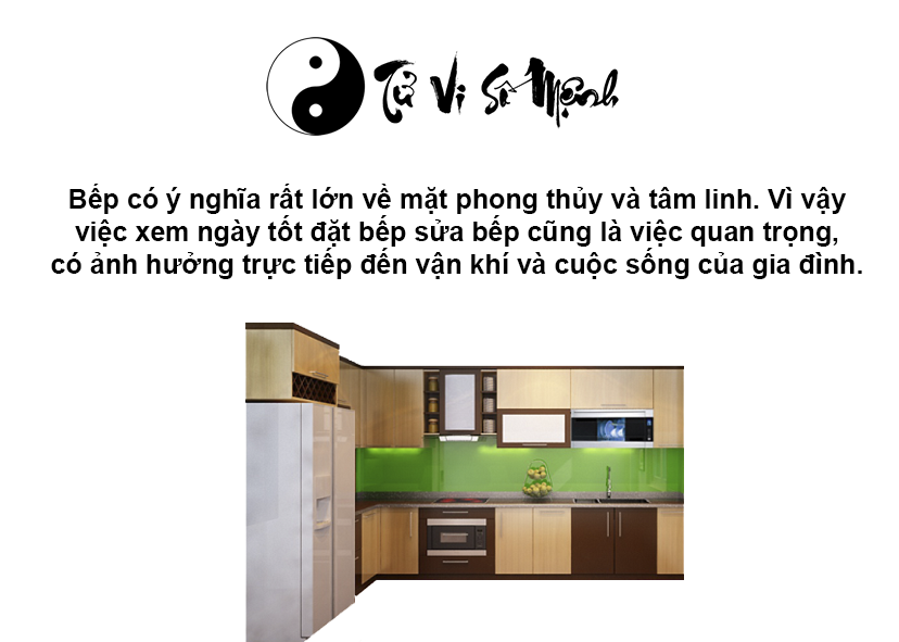 Xem ngày tốt đặt bếp sửa bếp hợp tuổi gia chủ