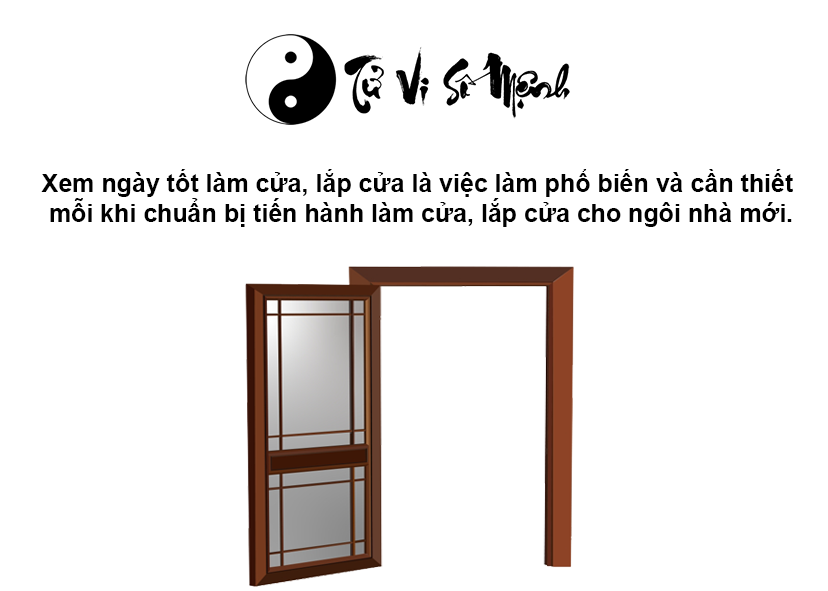 Xem ngày tốt làm cửa và lắp cửa chính xác