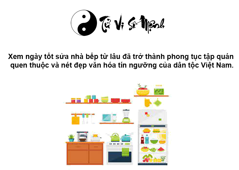 Xem ngày tốt sửa nhà bếp nhanh chóng và chính xác