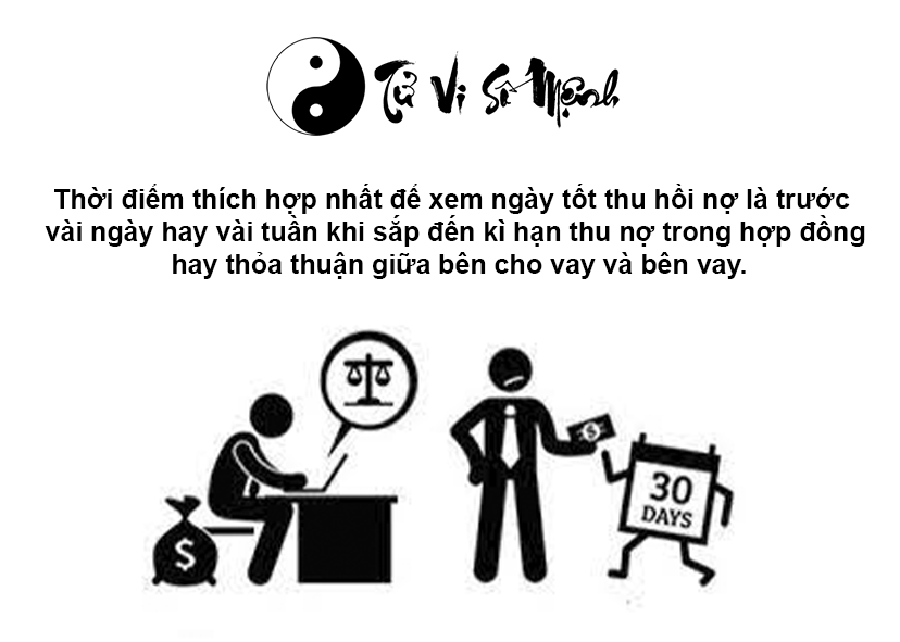 Xem ngày tốt thu hồi nợ được thuận lợi
