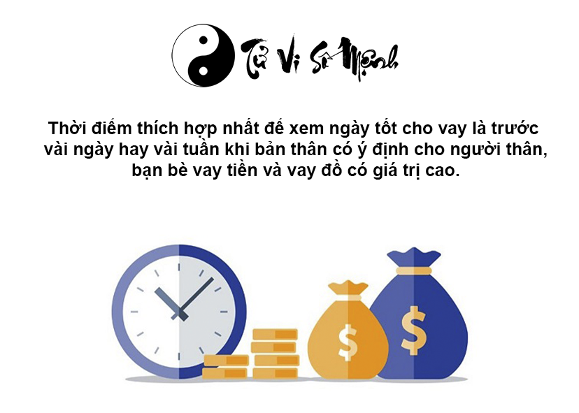 Xem ngày tốt cho vay tiền may mắn và thuận lợi