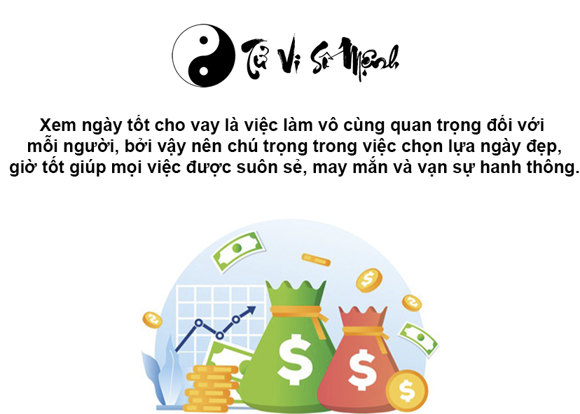 Xem ngày tốt cho vay tiền may mắn và thuận lợi