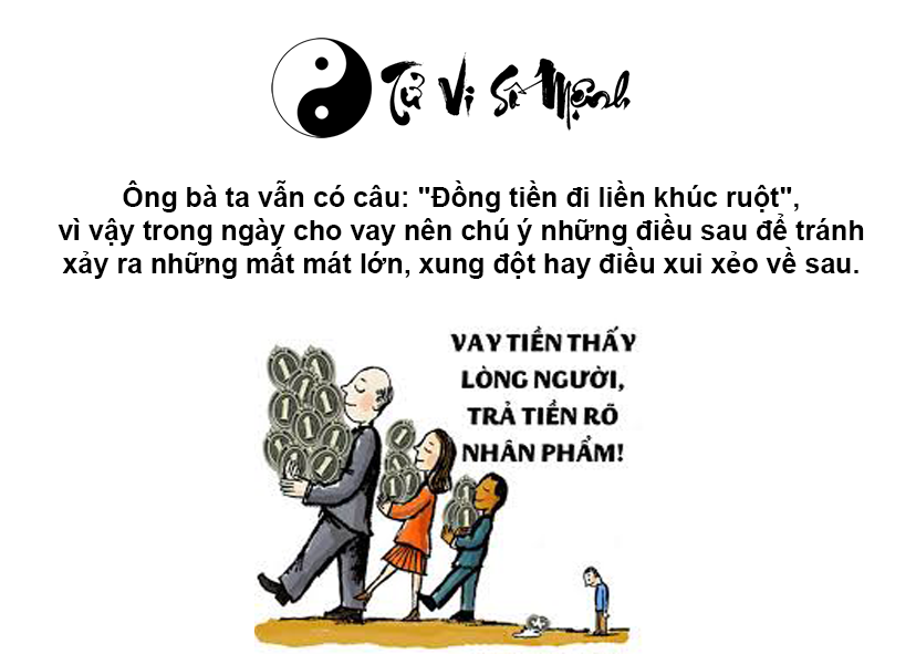 Xem ngày tốt cho vay tiền may mắn và thuận lợi