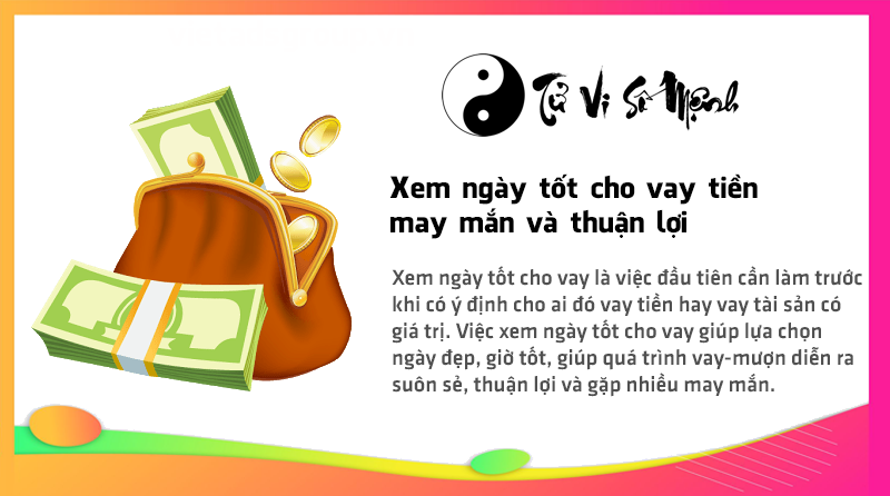 Xem ngày tốt cho vay tiền may mắn và thuận lợi