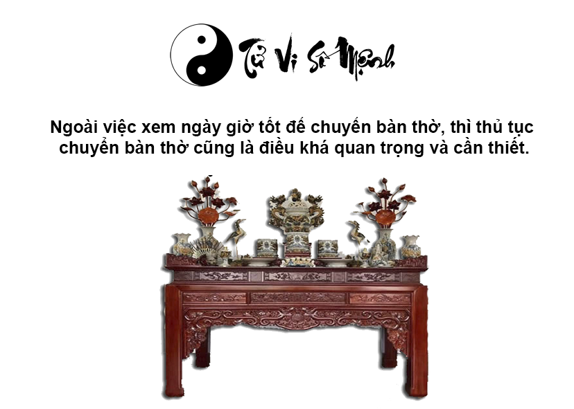 Xem ngày tốt chuyển bàn thờ đem lại may mắn và tài lộc cho gia chủ