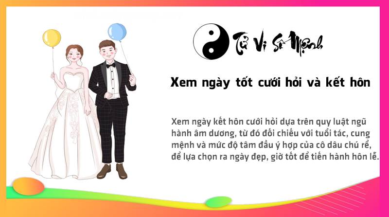 Xem ngày tốt cưới hỏi và kết hôn 