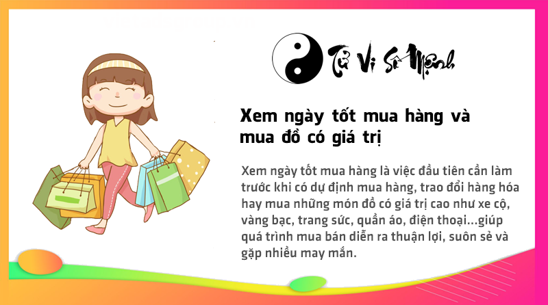 Xem ngày tốt mua hàng và mua đồ có giá trị