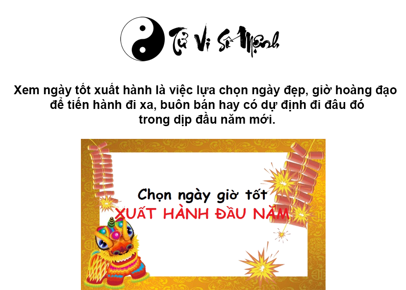 Xem ngày tốt xuất hành hợp tuổi