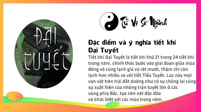 Đặc điểm và ý nghĩa tiết khí Đại Tuyết