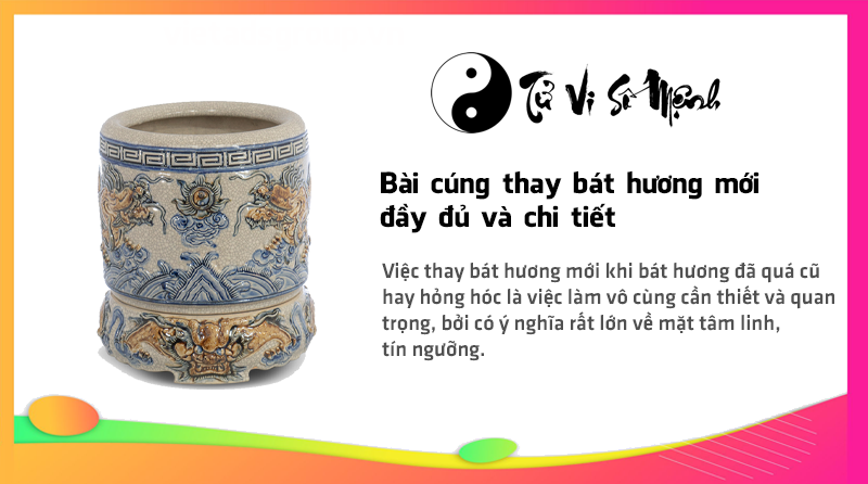 Bài cúng thay bát hương mới đầy đủ và chi tiết