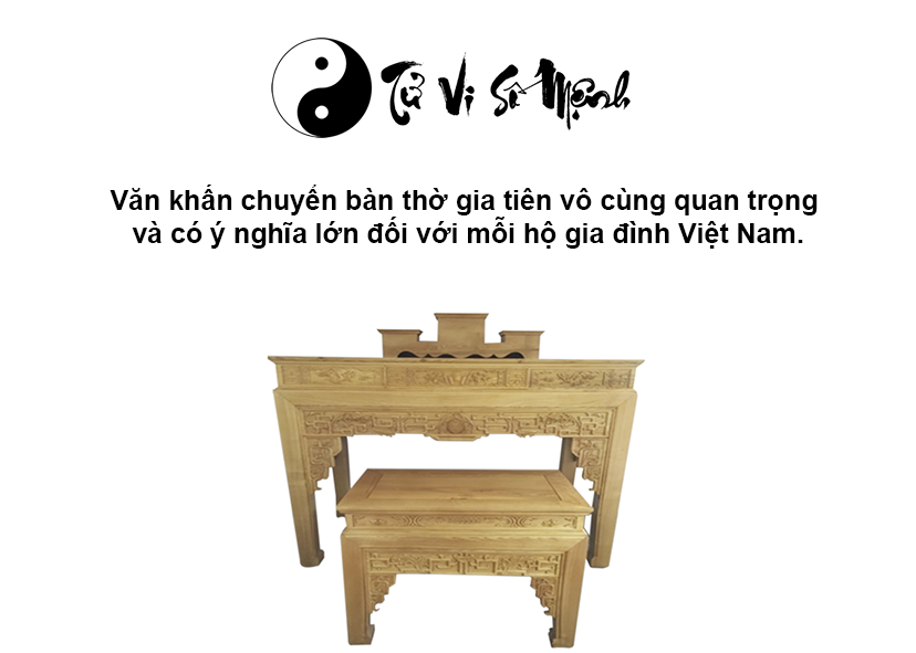 Văn khấn chuyển bàn thờ gia tiên đầy đủ và chi tiết