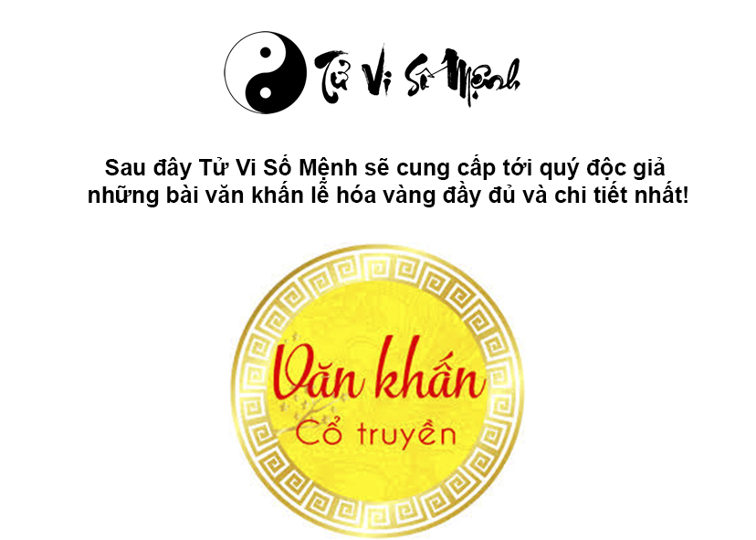 Văn khấn hóa vàng đầy đủ và chi tiết