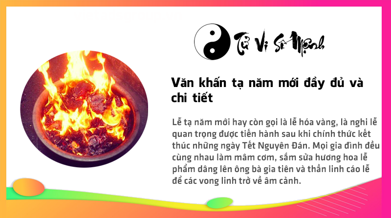 Văn khấn tạ năm mới đầy đủ và chi tiết