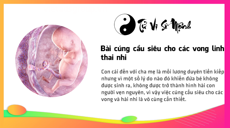 Bài cúng cầu siêu cho các vong linh thai nhi