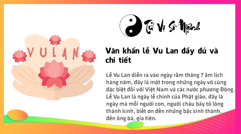 Văn khấn lễ Vu Lan đầy đủ và chi tiết