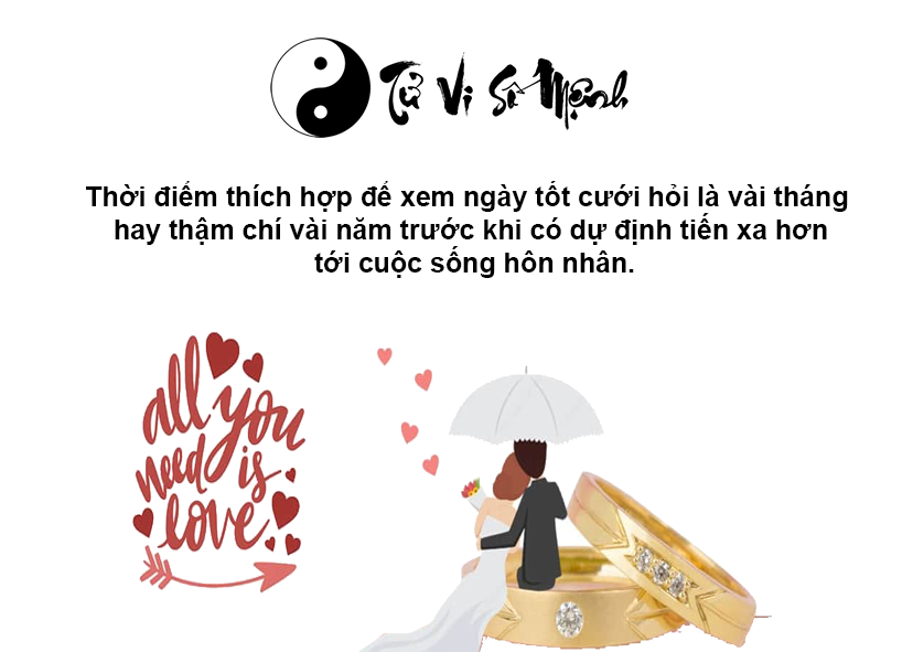 Xem ngày tốt cưới hỏi để vợ chồng hạnh phúc viên mãn