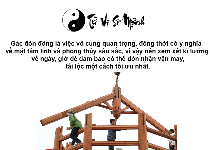 Xem ngày tốt gác đòn đông may mắn thuận lợi
